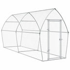 Vidaxl kippenhok 400x105x182 cm gegalvaniseerd staal zilverkleurig