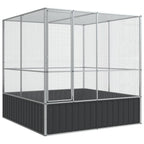 VidaXL Volière 211x207x212 cm staal zilverkleurig