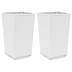 Vidaxl plantenbakken 2 st 32,5x32,5x57 cm polypropeen wit