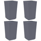 Vidaxl plantenbakken 4 st 32,5x32,5x57 cm polypropeen blauwgrijs