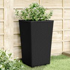 Vidaxl plantenbakken 4 st 32,5x32,5x57 cm polypropeen zwart