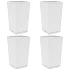 Vidaxl plantenbakken 4 st 32,5x32,5x57 cm polypropeen wit