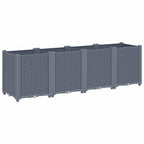 Vidaxl plantenbak 160x40x53 cm polypropeen blauwgrijs
