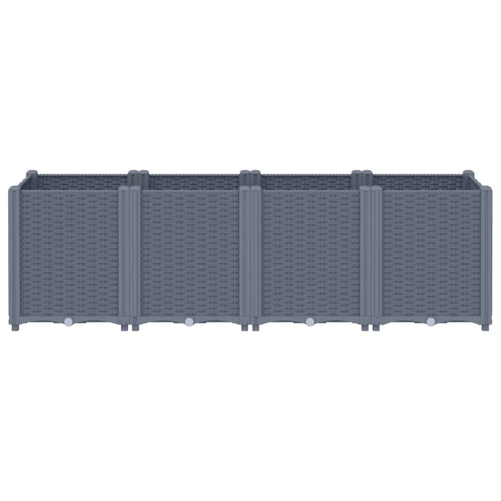 Vidaxl plantenbak 160x40x53 cm polypropeen blauwgrijs