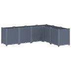 Vidaxl plantenbak 160x120x53 cm polypropeen blauwgrijs