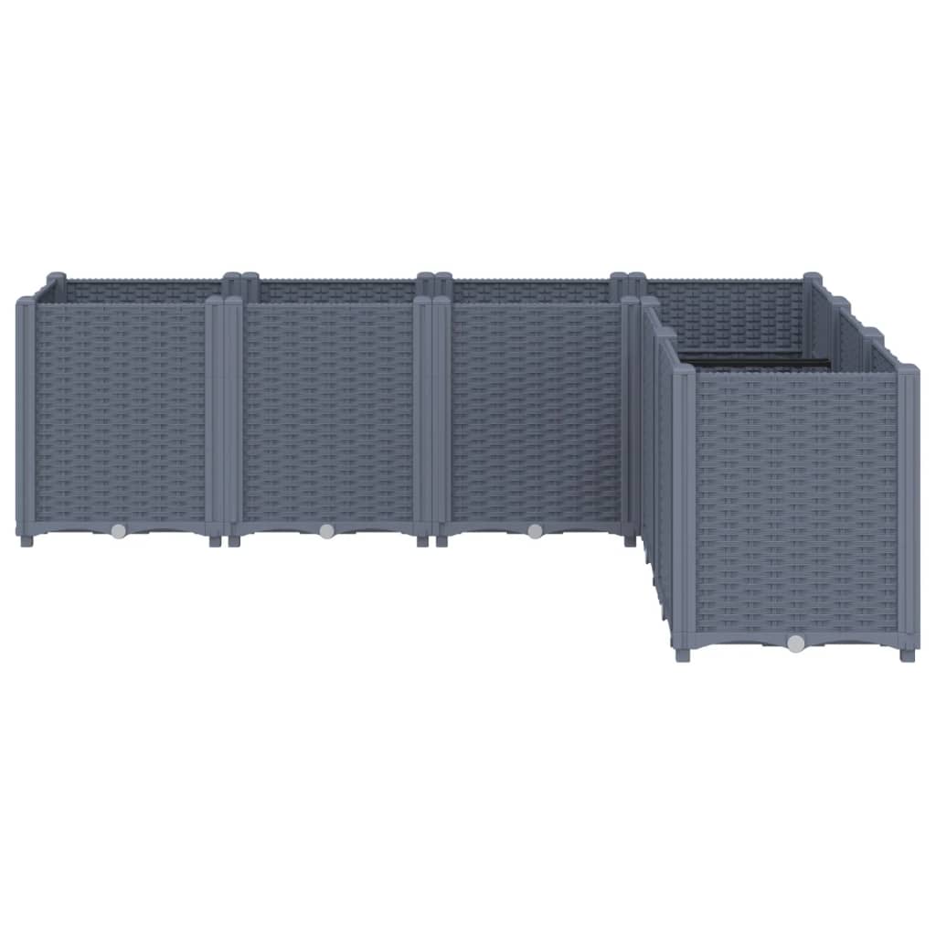 Vidaxl plantenbak 160x120x53 cm polypropeen blauwgrijs