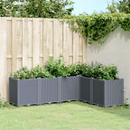 Vidaxl plantenbak 160x120x53 cm polypropeen blauwgrijs