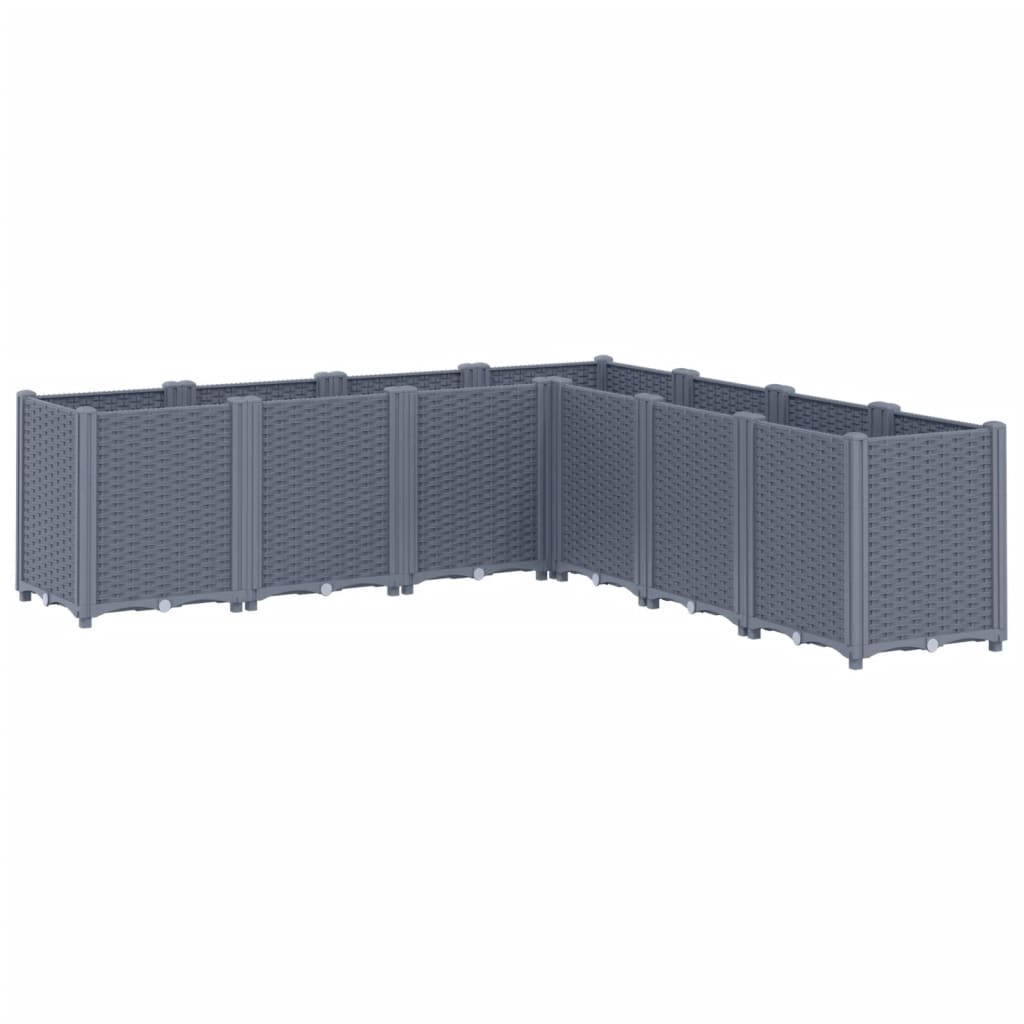 Vidaxl plantenbak 160x160x53 cm polypropeen blauwgrijs