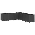 Vidaxl plantenbak 160x160x53 cm polypropeen zwart
