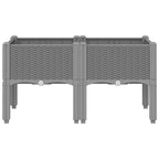 Vidaxl plantenbak met poten 80x40x42 cm polypropeen lichtgrijs