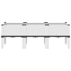 Vidaxl plantenbak met poten 120x40x42 cm polypropeen wit