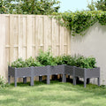 Vidaxl plantenbak met poten 160x120x42 cm polypropeen blauwgrijs