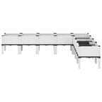 Vidaxl plantenbak met poten 200x160x42 cm polypropeen wit