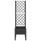 Vidaxl plantenbak met latwerk 40x40x142 cm polypropeen zwart