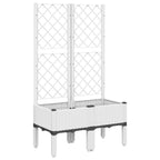 Vidaxl plantenbak met latwerk 80x40x142 cm polypropeen wit