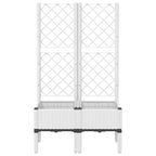 Vidaxl plantenbak met latwerk 80x40x142 cm polypropeen wit