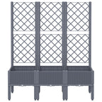 Vidaxl plantenbak met latwerk 120x40x142 cm polypropeen blauwgrijs