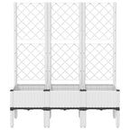 Vidaxl plantenbak met latwerk 120x40x142 cm polypropeen wit