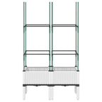 Vidaxl plantenbak met latwerk 80x40x142,5 cm polypropeen wit