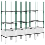 Vidaxl plantenbak met latwerk 160x40x142,5 cm polypropeen wit