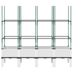 Vidaxl plantenbak met latwerk 160x40x142,5 cm polypropeen wit