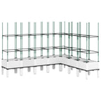 Vidaxl plantenbak met latwerk 200x160x142,5 cm polypropeen wit