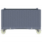 Vidaxl plantenbak met wielen 80x50x54 cm polypropeen grijs