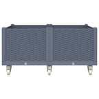 Vidaxl plantenbak met wielen 100x80x54 cm polypropeen grijs