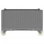 Vidaxl plantenbak met wielen 80x50x54 cm polypropeen lichtgrijs