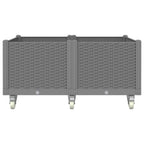 Vidaxl plantenbak met wielen 100x80x54 cm polypropeen lichtgrijs