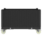 Vidaxl plantenbak met wielen 80x50x54 cm polypropeen zwart