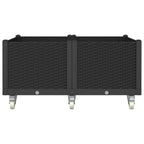 Vidaxl plantenbak met wielen 100x80x54 cm polypropeen zwart