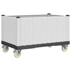 Vidaxl plantenbak met wielen 80x50x54 cm polypropeen wit