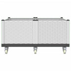 Vidaxl plantenbak met wielen 100x80x54 cm polypropeen wit