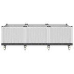 Vidaxl plantenbak met wielen 150x80x54 cm polypropeen wit