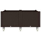 Vidaxl plantenbak met wielen 100x80x54 cm polypropeen bruin
