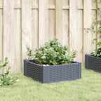 Vidaxl plantenbak met pinnen 42,5x42,5x28,5 cm polypropeen blauwgrijs