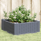 Vidaxl plantenbak met pinnen 42,5x42,5x28,5 cm polypropeen blauwgrijs