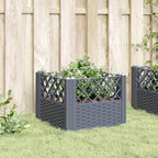Vidaxl plantenbak met pinnen 43,5x43,5x43,5 cm polypropeen blauwgrijs
