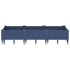 Vidaxl plantenbak met pinnen 125x40x28,5 cm polypropeen blauwgrijs