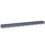 Vidaxl plantenbak met pinnen 362,5x42,5x28,5 cm polypropeen blauwgrijs
