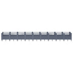 Vidaxl plantenbak met pinnen 363,5x43,5x43,5 cm polypropeen blauwgrijs