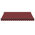 VidaXL Luifel handmatig uittrekbaar 400x350 cm bordeauxrood