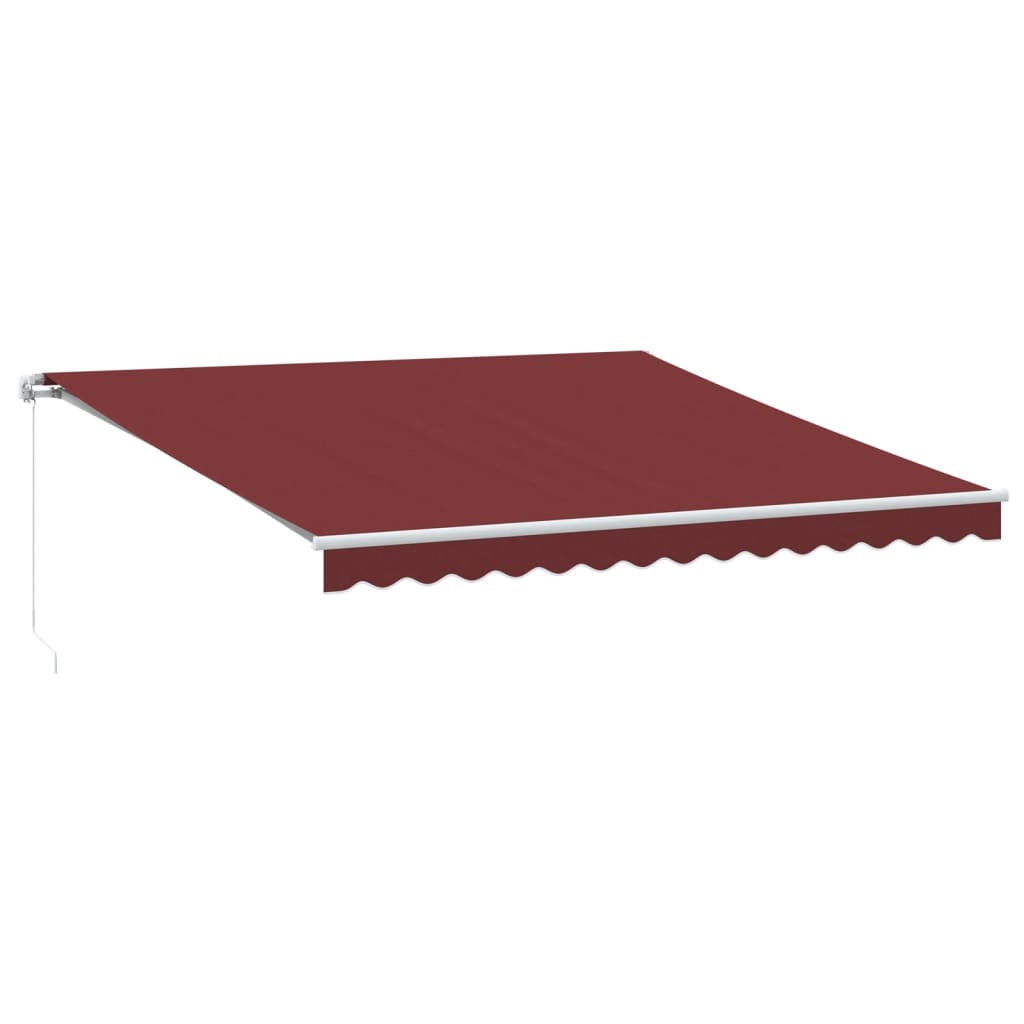 Vidaxl luifel handmatig uittrekbaar 400x300 cm bordeauxrood