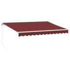 Vidaxl luifel handmatig uittrekbaar 350x250 cm bordeauxrood
