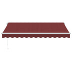 Vidaxl luifel handmatig uittrekbaar 350x250 cm bordeauxrood