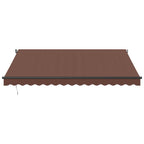 VidaXL Luifel handmatig uittrekbaar 400x350 cm bruin