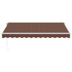 Vidaxl luifel handmatig uittrekbaar 350x250 cm bruin