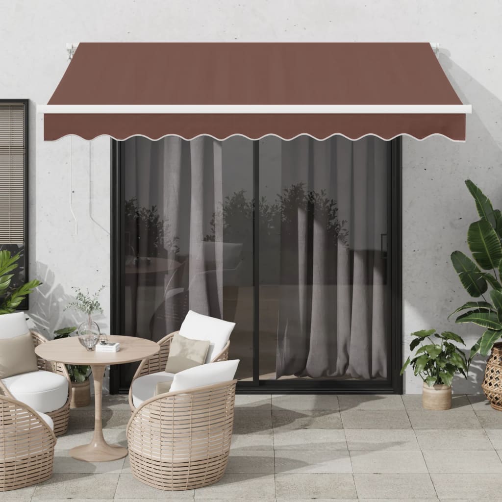 Vidaxl luifel handmatig uittrekbaar 300x250 cm bruin