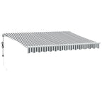 Vidaxl luifel automatisch uittrekbaar led 350x250 cm antraciet en wit